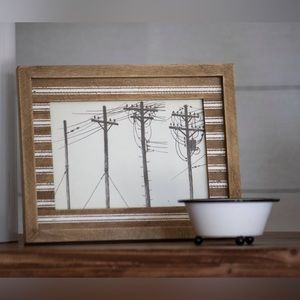 5x7 Prescott Ticking Stripe Photo Frame